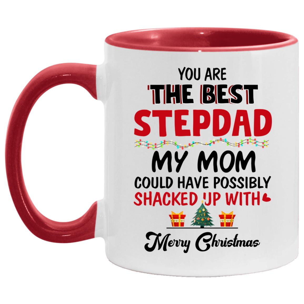 You Are The Best Stepdad Accent Mug, White/Red, 11 oz. Accent Mug
