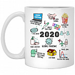 2020 Pandemic Ceramic Coffee Mug, White, 11 oz. White Mug