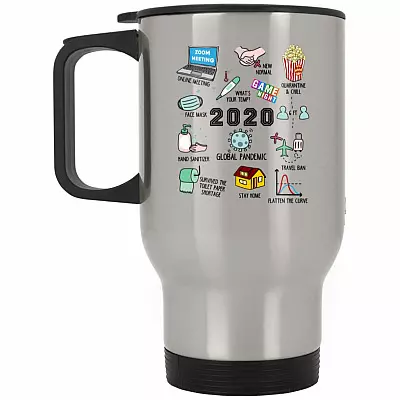 14 oz. Silver Travel Mug