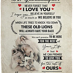 Mim and Pop To My Granddaughter, White, Cozy Plush Fleece Blanket - 50x60