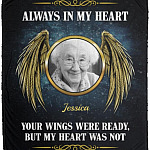 Customized Photo Always In My Heart Blanket, White, Cozy Plush Fleece Blanket - 50x60