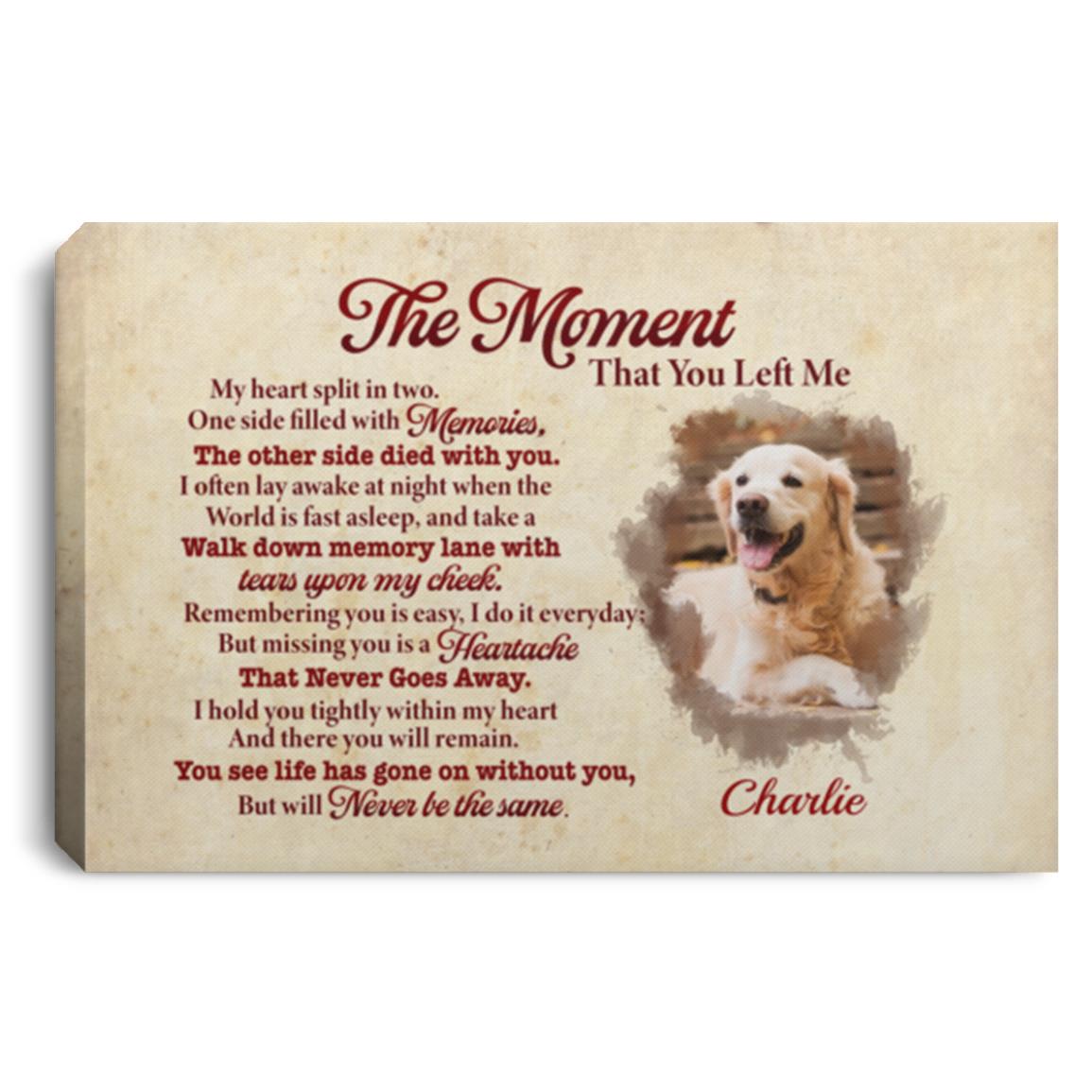 Personalized Photo The Moment Poster, White, 0.75'' Framed Canvas