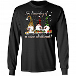 Wine Christmas Hoodie, Black, Long Sleeve Wine Christmas Hoodie, Black, Long Sleeve
