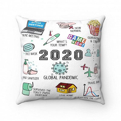 2020 Pandemic Throw Pillow - Quarantined Decorative Pillow - Co-vid 2020 Sofa Home Decor