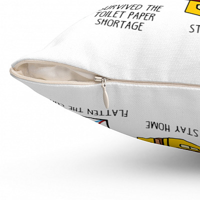 Alternative view of 2020 Pandemic Throw Pillow - Quarantined Decorative Pillow - Co-vid 2020 Sofa Home Decor