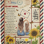 To My Mom Fleece Mink Blanket, White, Cozy Plush Fleece Blanket - 50x60