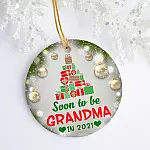 Personalized Soon to Be Grandma 2021 Christmas Ornament Keepsake - Holiday Ornament