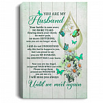 Memorial Gifts For Loss Of Husband, White, 0.75'' Framed Canvas