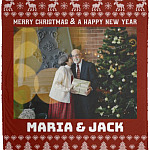 Personalized Custom Photo Christmas Blanket, White, Cozy Plush Fleece Blanket - 50x60