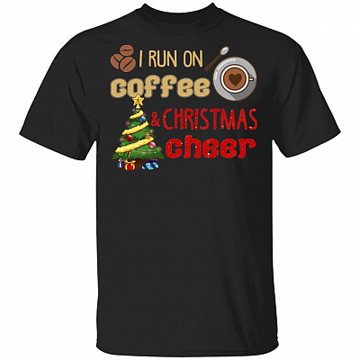 I Run on Coffee Shirt, Black, Unisex T-Shirt