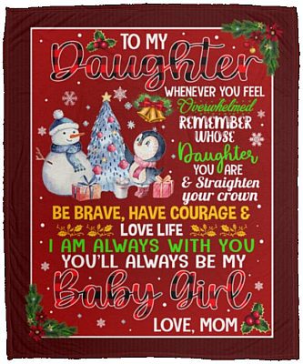 To My Daughter Whenever You Feel, White, Cozy Plush Fleece Blanket - 50x60