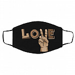Peace Love - Racial Justice, Black, Cloth Face Cover – Medium/Large Peace Love - Racial Justice, Black, Cloth Face Cover – Medium/Large