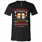 Oh the Virus Outside Is Frightful T-Shirt, Black, V-Neck T-Shirt