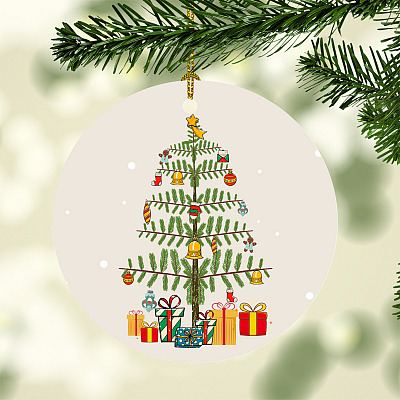 2020 Fuckflake 2020 Decorative Christmas Ornament - Holiday Flat Circle Ornament - Holiday Decoration Gift