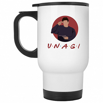 14 oz. White Travel Mug