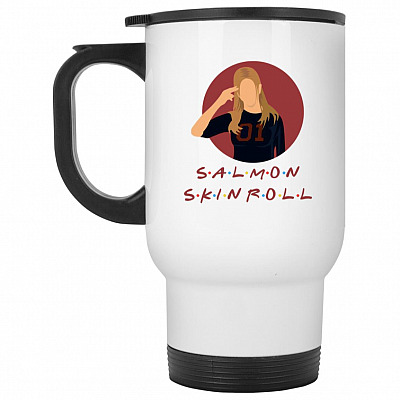 14 oz. White Travel Mug