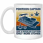 Pontoon Captain Like A Regular Captain, White, 11 oz. White Mug