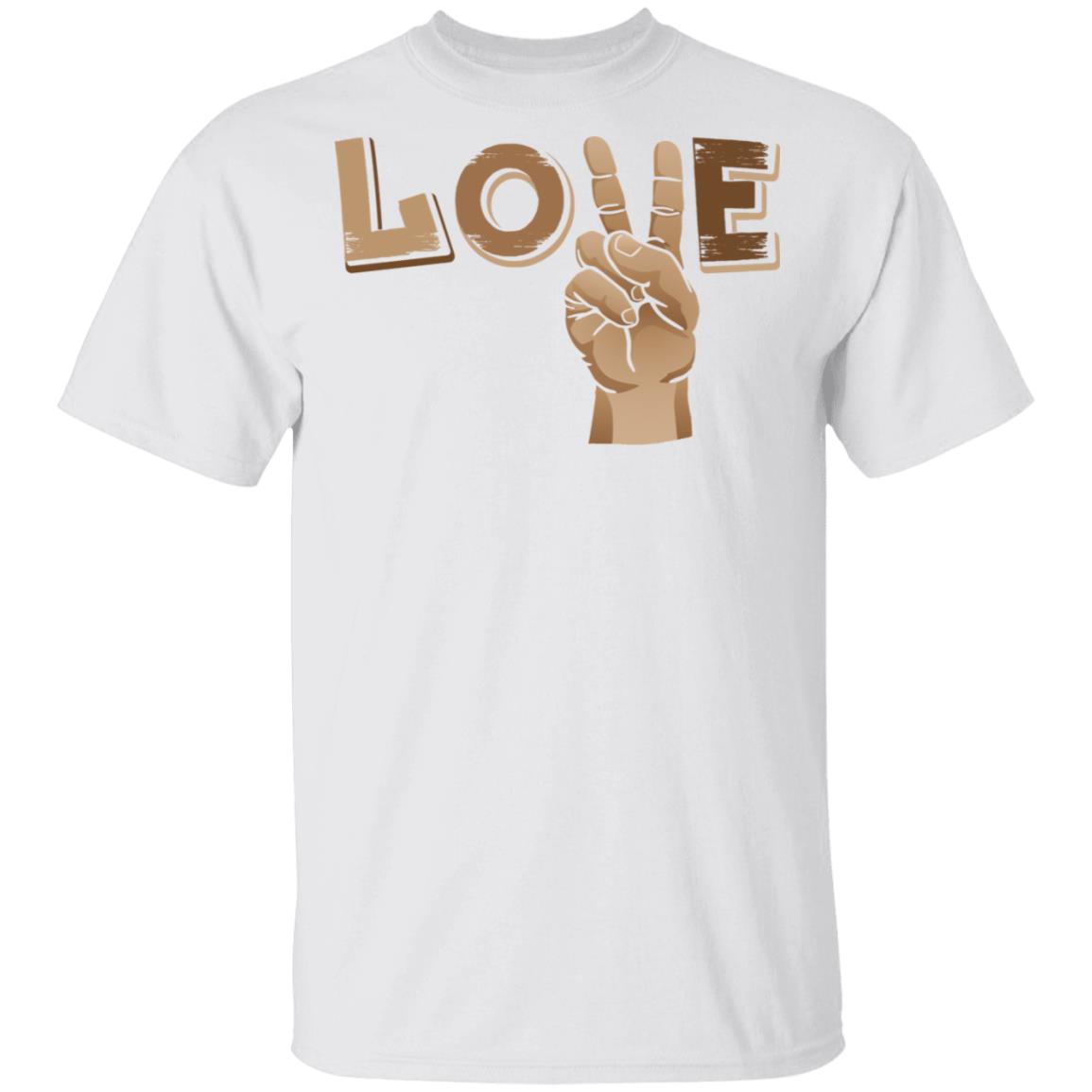 Peace Love - Racial Justice T-Shirt, White, Unisex T-Shirt Peace Love - Racial Justice T-Shirt, White, Unisex T-Shirt