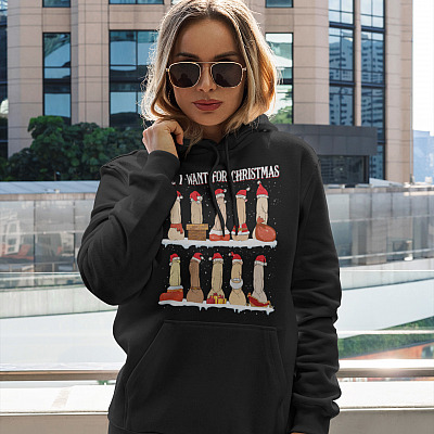 Alternative view of Adult Humor Naughty Ugly Christmas Hoodie - Sweatshirt - Long Sleeve Shirt