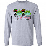 Merry Quarantine Christmas Hoodie, Sport Grey, Long Sleeve