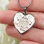 To My Mommy I May Just Be A Bump But I Love You More Than You Ever Know Luxury Heart Pendant Necklace - Heart Luxury Necklace (Silver)