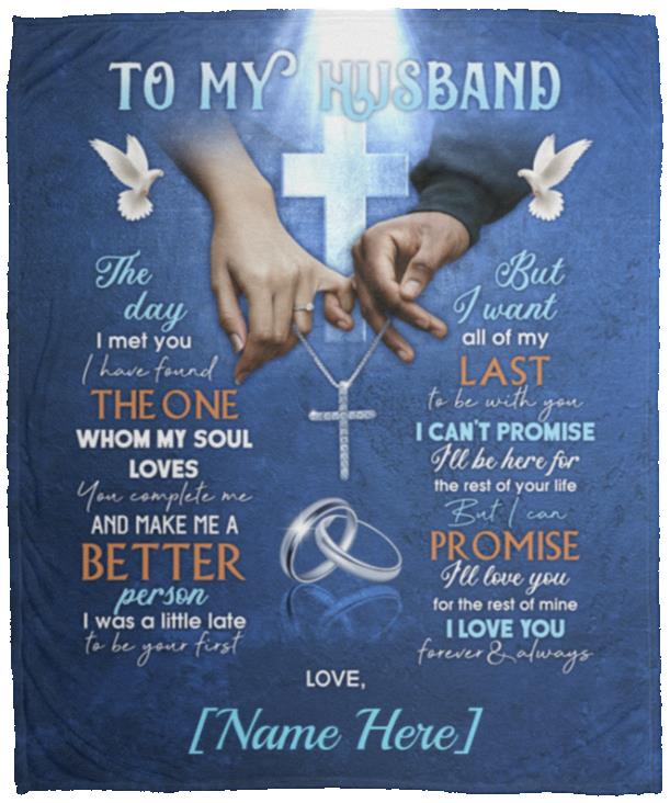 Personalized To My Husband Christian Blanket, White, Cozy Plush Fleece Blanket - 50x60 Personalized To My Husband Christian Blanket, White, Cozy Plush Fleece Blanket - 50x60
