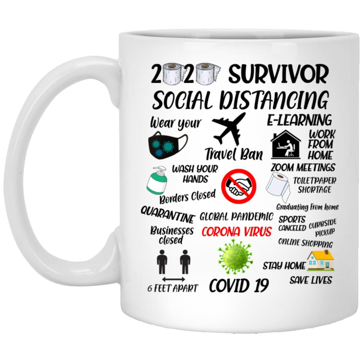 Quarantine Mug, White, 11 oz. White Mug
