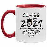 Class of 2021 Accent Mug, White/Red, 11 oz. Accent Mug