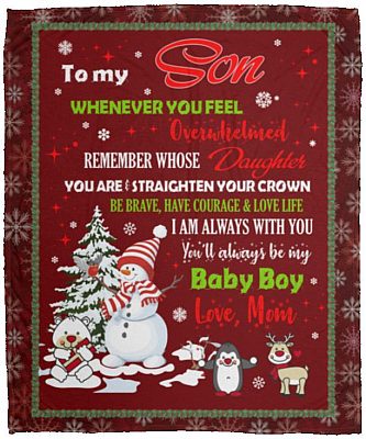 To My Son Whenever You Feel, White, Cozy Plush Fleece Blanket - 50x60