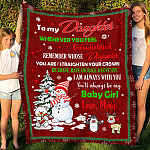 2VT. To My Daughter Whenever You Feel Christmas blanket mockup