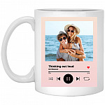 Personalized Custom Photo Music Mug, White, 11 oz. White Mug