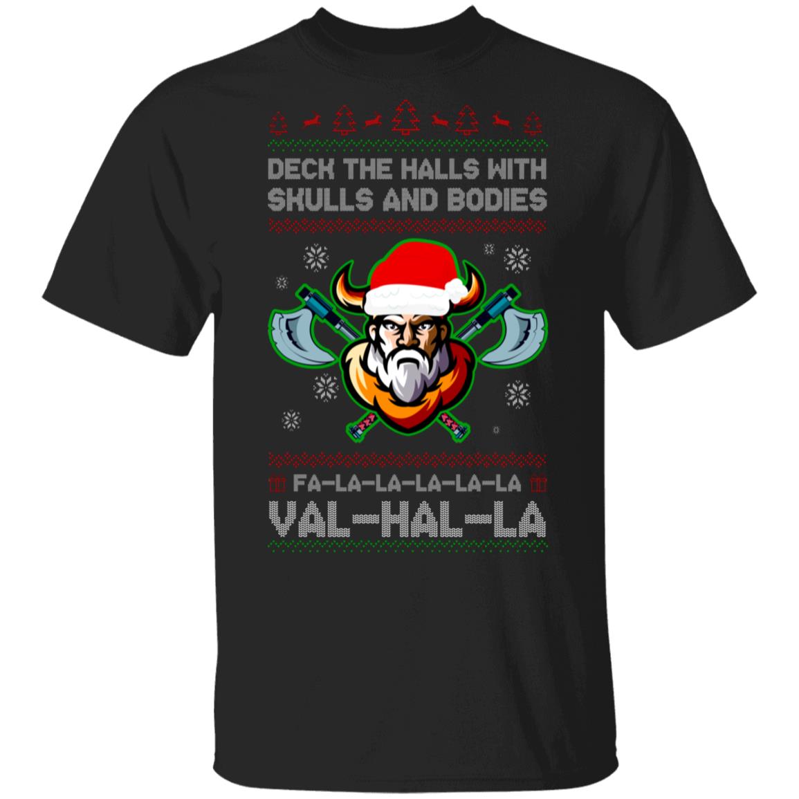 Viking Deck The Halls With Skulls T-shirt, Black, Unisex T-Shirt Viking Deck The Halls With Skulls T-shirt, Black, Unisex T-Shirt