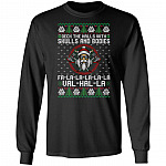Deck The Halls With Skulls Bodies Hoodie, Black, Long Sleeve Deck The Halls With Skulls Bodies Hoodie, Black, Long Sleeve