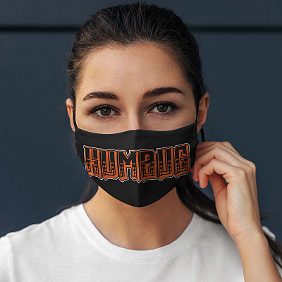 Alternative view of Humbug Washable Reusable Custom Printed Cloth Face Mask Cover - Bah Humbug Face Mask