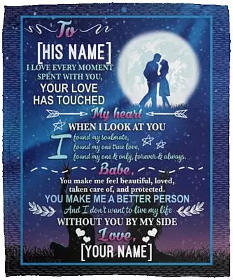 Personalized I Love Every Moment, White, Cozy Plush Fleece Blanket - 50x60