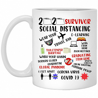 Funny 2020 Survivor Ceramic, White, 11 oz. White Mug
