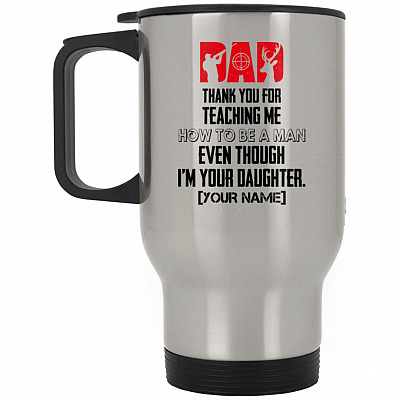 14 oz. Silver Travel Mug