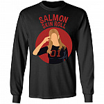 Salmon Skin Roll Friends Rachel and Ross Couple Hoodie - Sweatshirt - Long Sleeve Shirt, Black, Long Sleeve