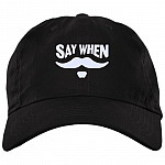 Say When Doc Holliday, Black, Brushed Twill Dad Cap