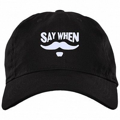Say When Doc Holliday, Black, Brushed Twill Dad Cap