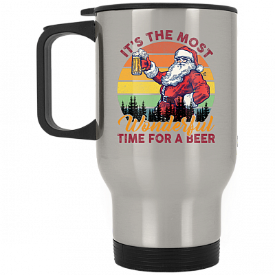 14 oz. Silver Travel Mug