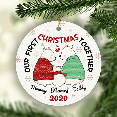 Alternative view of Personalized Our First Christmas Together Decorative Christmas Ornament Keepsake - Holiday Ornament