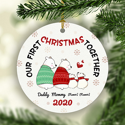 Personalized Our First Christmas Together Big Family Christmas Ornament Keepsake - Holiday Ornament