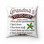 Grandma's To Do List Pick Up The Grandchildren Throw Pillow - Decorative Pillow