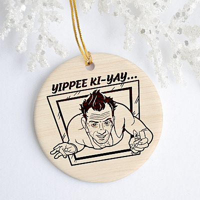 Yippee Ki-Yay Christmas Ornament - Air Vent John McClane Christmas Ornament - Christmas Movies Ornament