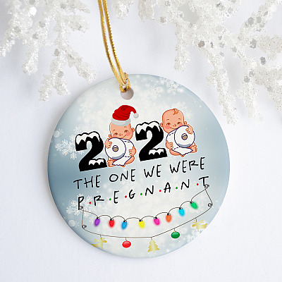 2020 New Baby Christmas Ornament - 2020 The Year We Were Pregnant Friends Holiday Decoration Gift