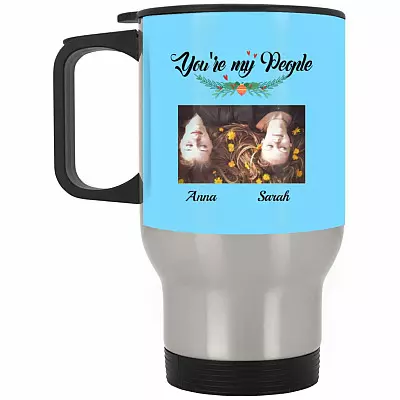 14 oz. Silver Travel Mug