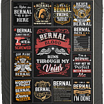 Bernal Blood Runs Through My Veins Blanket, White, Cozy Plush Fleece Blanket - 50x60 Bernal Blood Runs Through My Veins Blanket, White, Cozy Plush Fleece Blanket - 50x60