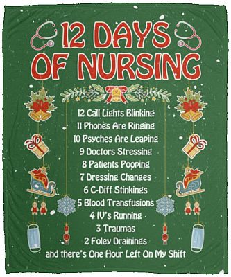 Nurse Blanket, White, Cozy Plush Fleece Blanket - 50x60