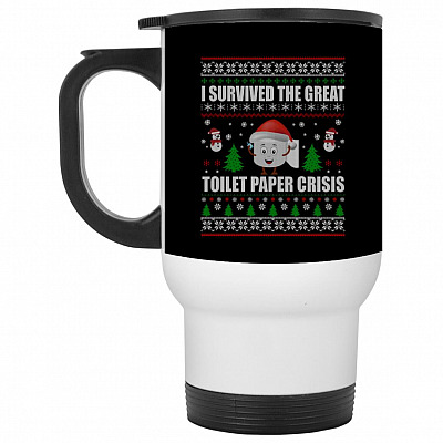 14 oz. White Travel Mug